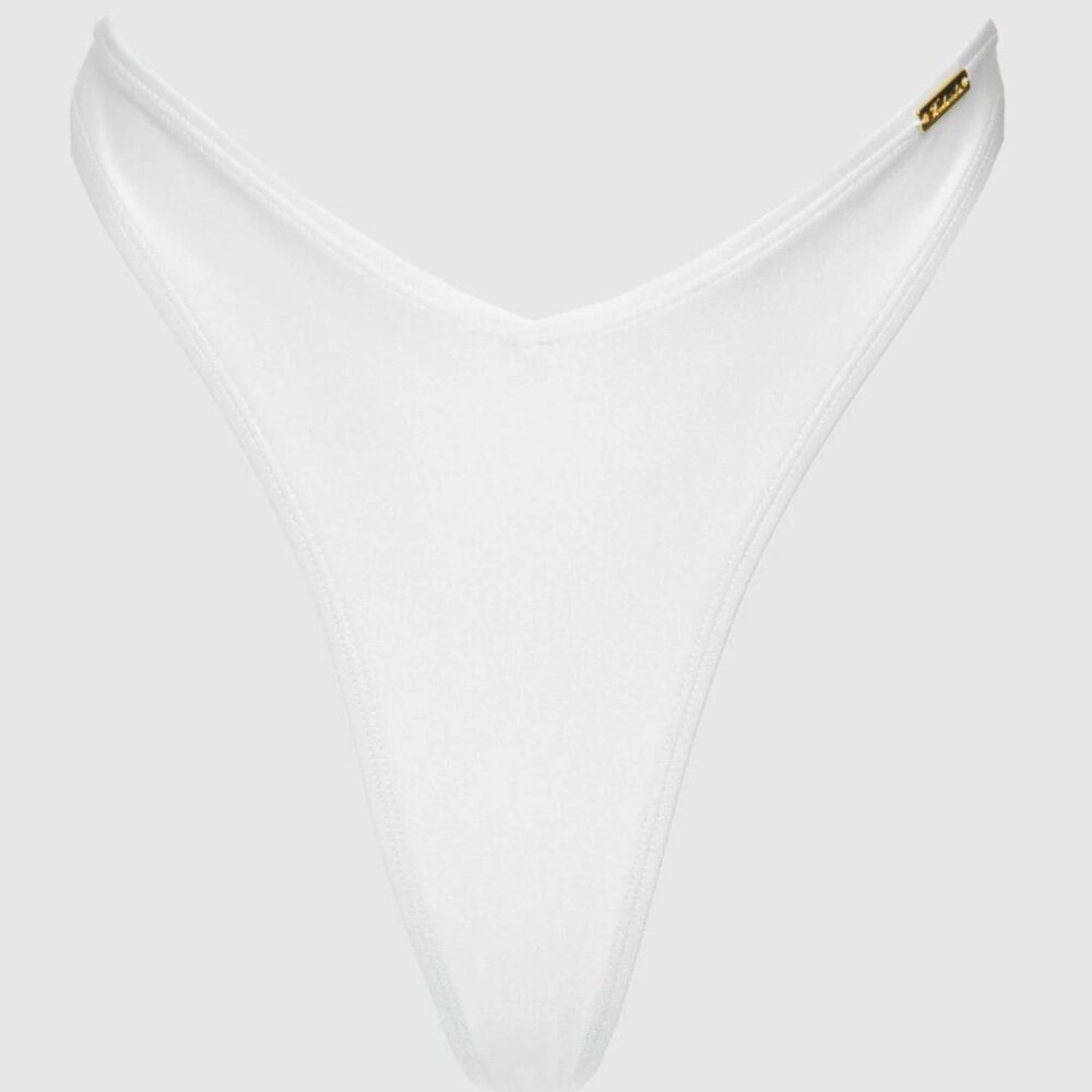 Frederick's Of Hollywood Amala White Swim Tanga Bikini Size L - Picture 4 of 4